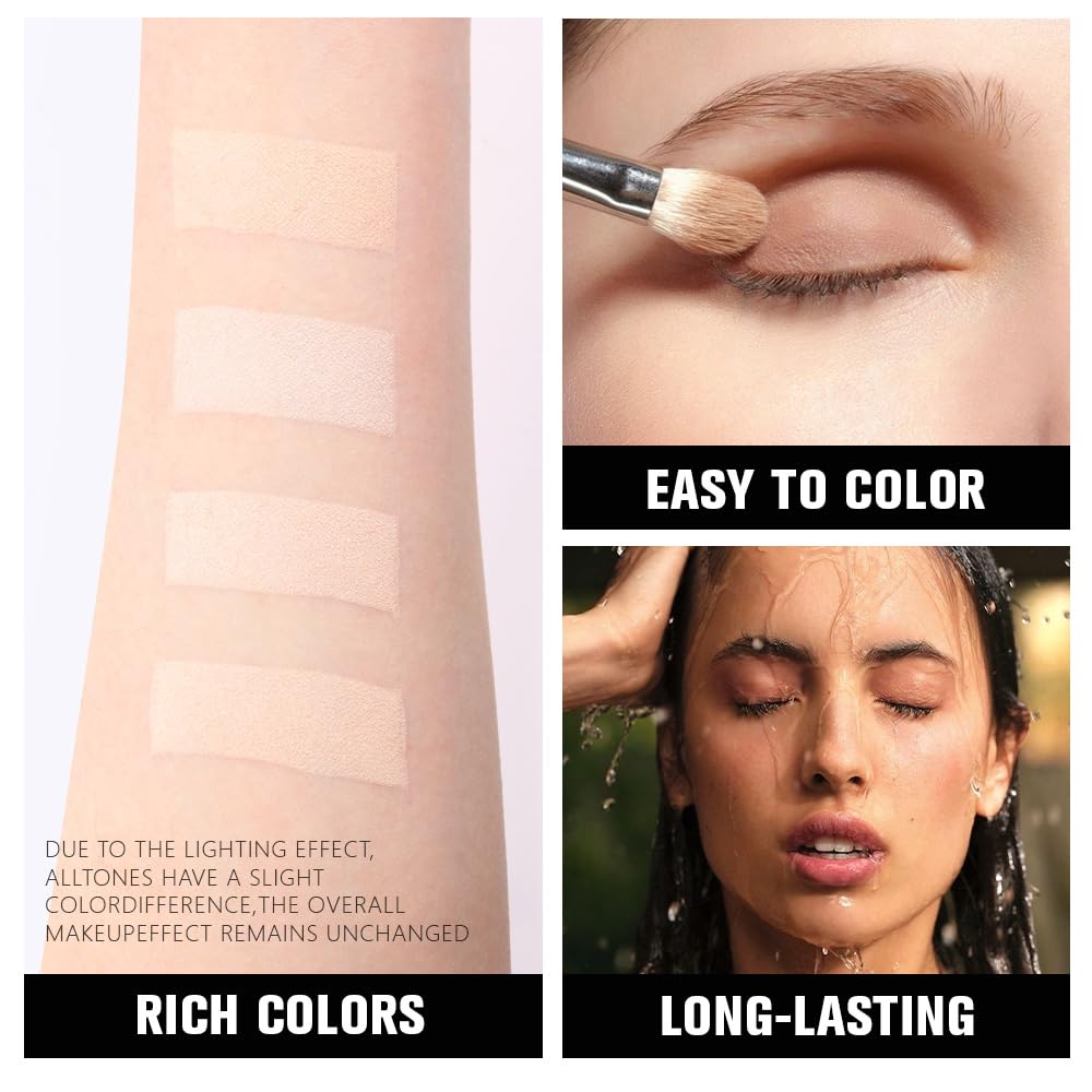 evpct Nude Eyeshadow Quad Palette swatches on skin
