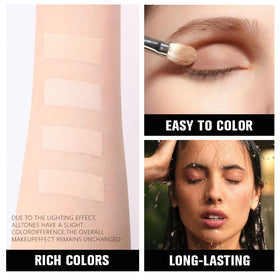 evpct Nude Eyeshadow Quad Palette swatches on skin