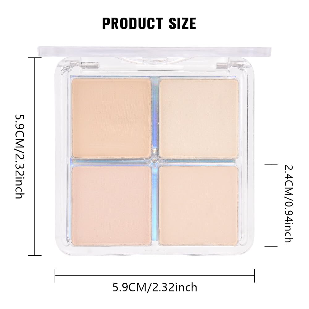 evpct Nude Eyeshadow Quad Palette with makeup applicator