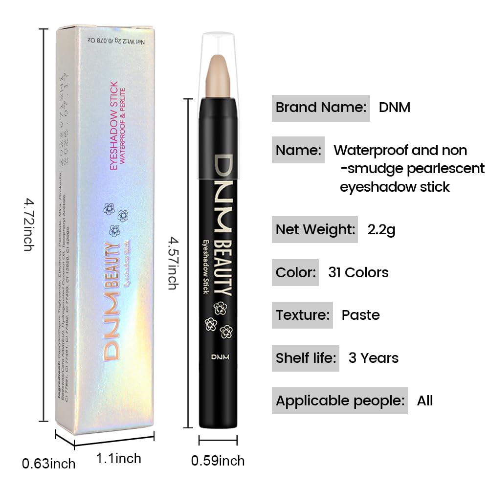 evpct Nude Matte Cream Eye Shadow Stick with makeup brushes