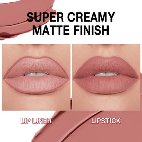 evpct Nude Pink Gradient Matte Lipstick in stylish packaging