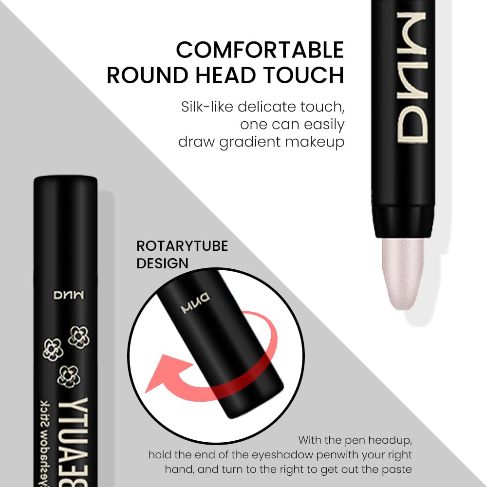 evpct Pearl Shimmer Eye Shadow Stick in use on model's eyes