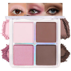 evpct Pink Powder Eyeshadow Quad Palette front view with shades