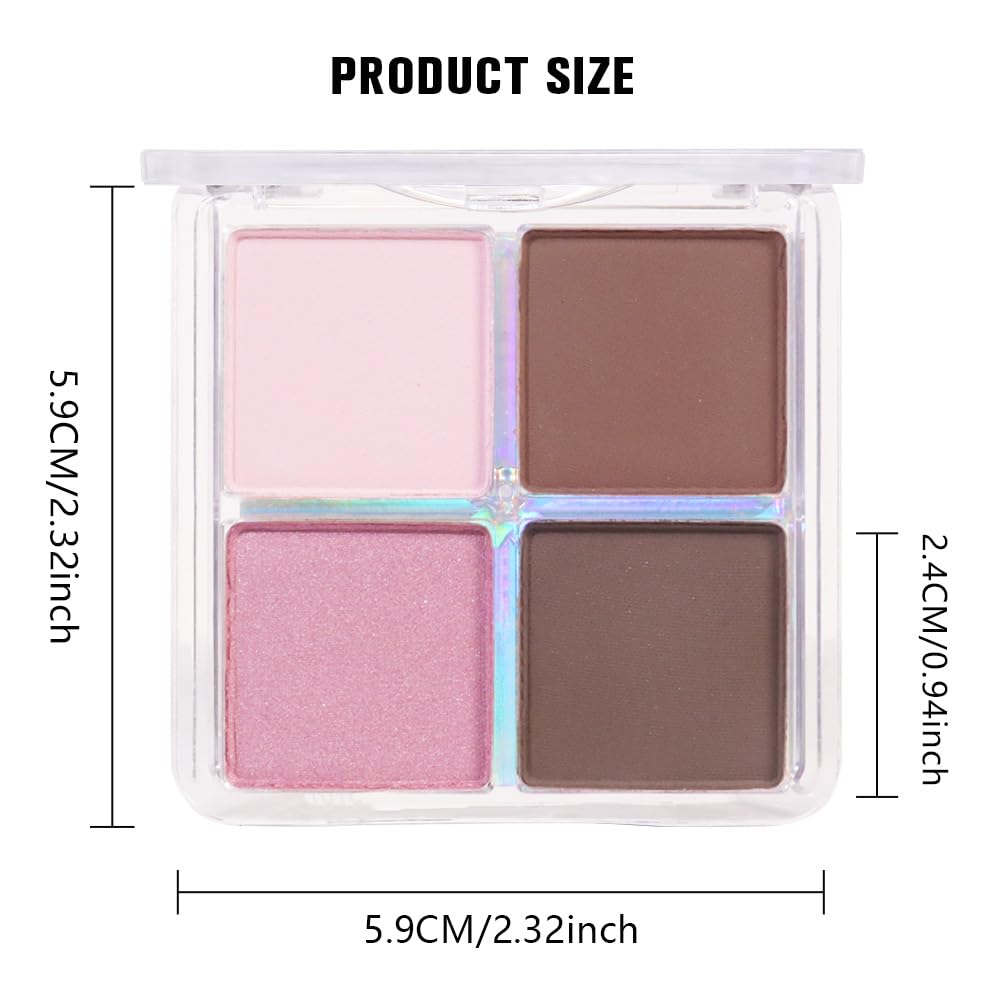 evpct Pink Powder Eyeshadow Quad Palette packaging details