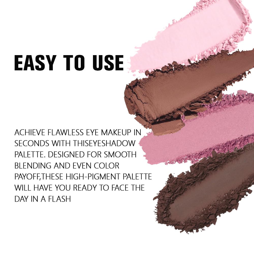 evpct Pink Powder Eyeshadow Quad Palette swatches on skin