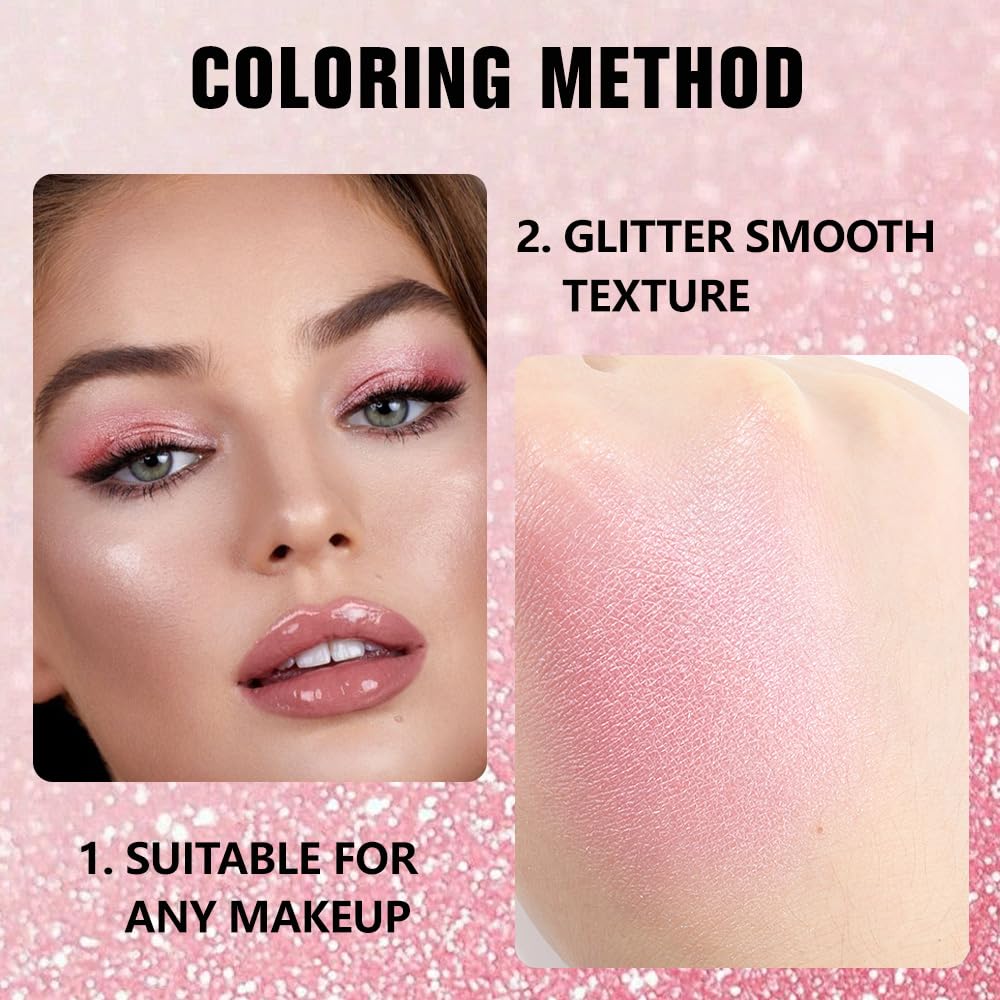evpct Pink Single Eyeshadow Palette lifestyle shot with makeup brushes