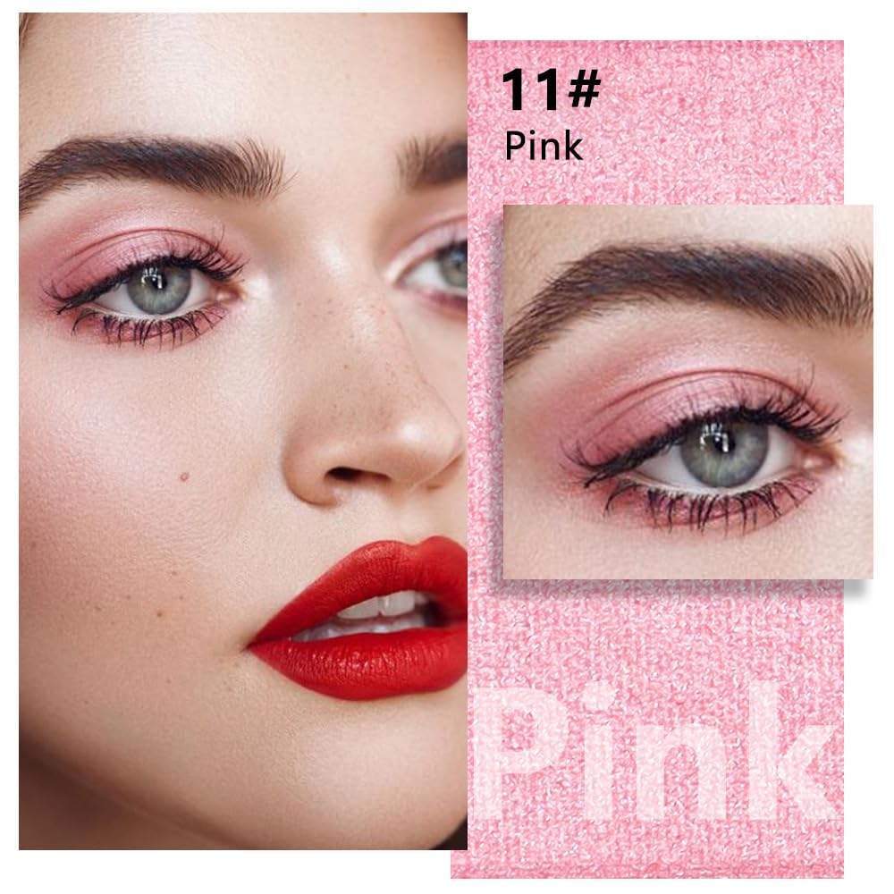 evpct Pink Single Eyeshadow Palette open showing rich pigment colours