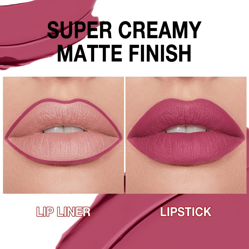 evpct Plum Rose Gradient Matte Lipstick Crayon close-up of pointed tip