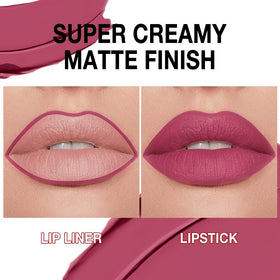 evpct Plum Rose Gradient Matte Lipstick Crayon close-up of pointed tip