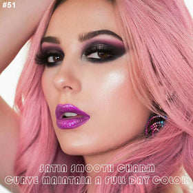 evpct Purple Shimmer Glitter Liquid Lipstick close-up