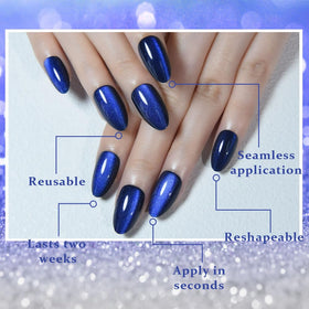 evpct reusable acrylic fake nails close-up