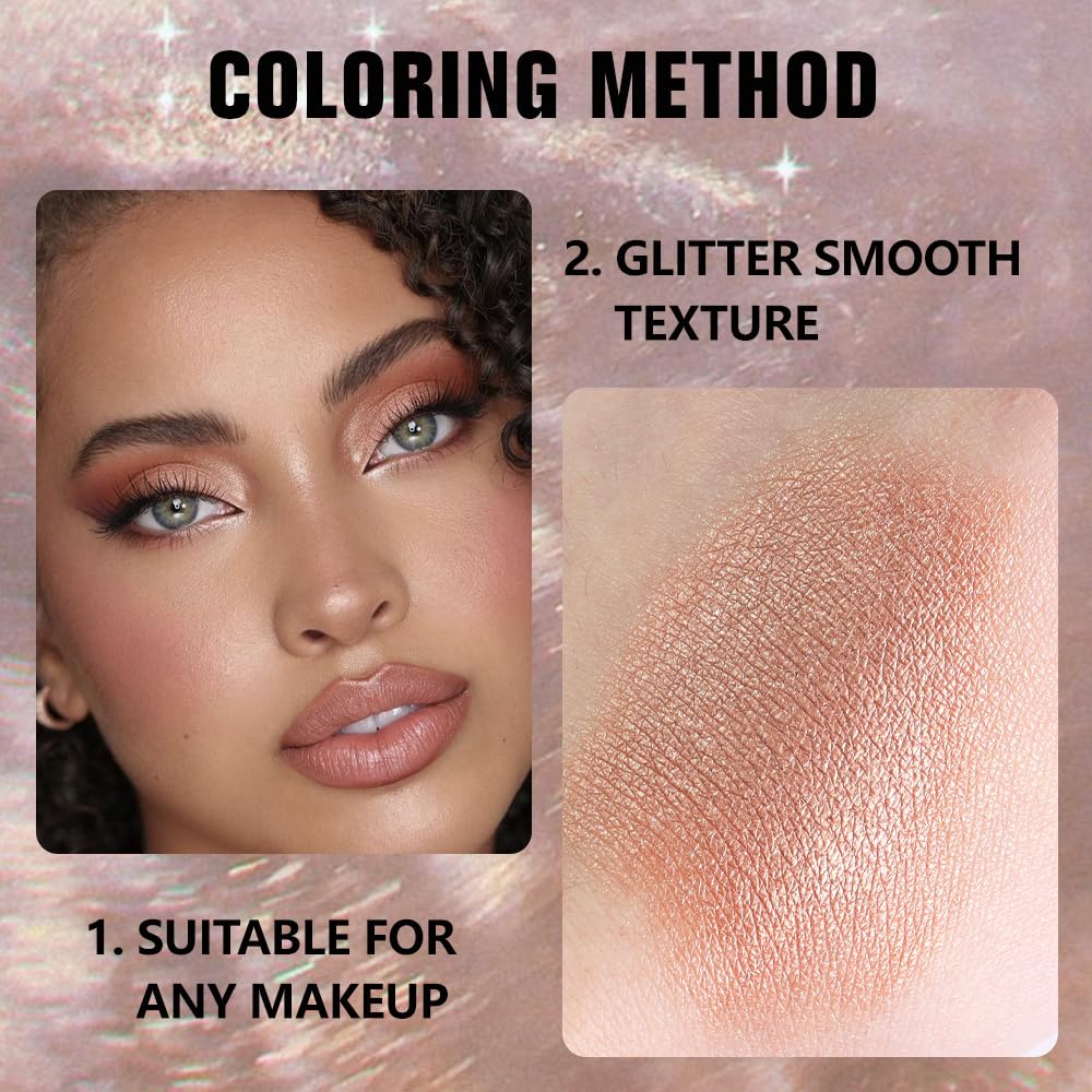 evpct Rose Gold Eyeshadow Palette with applicator