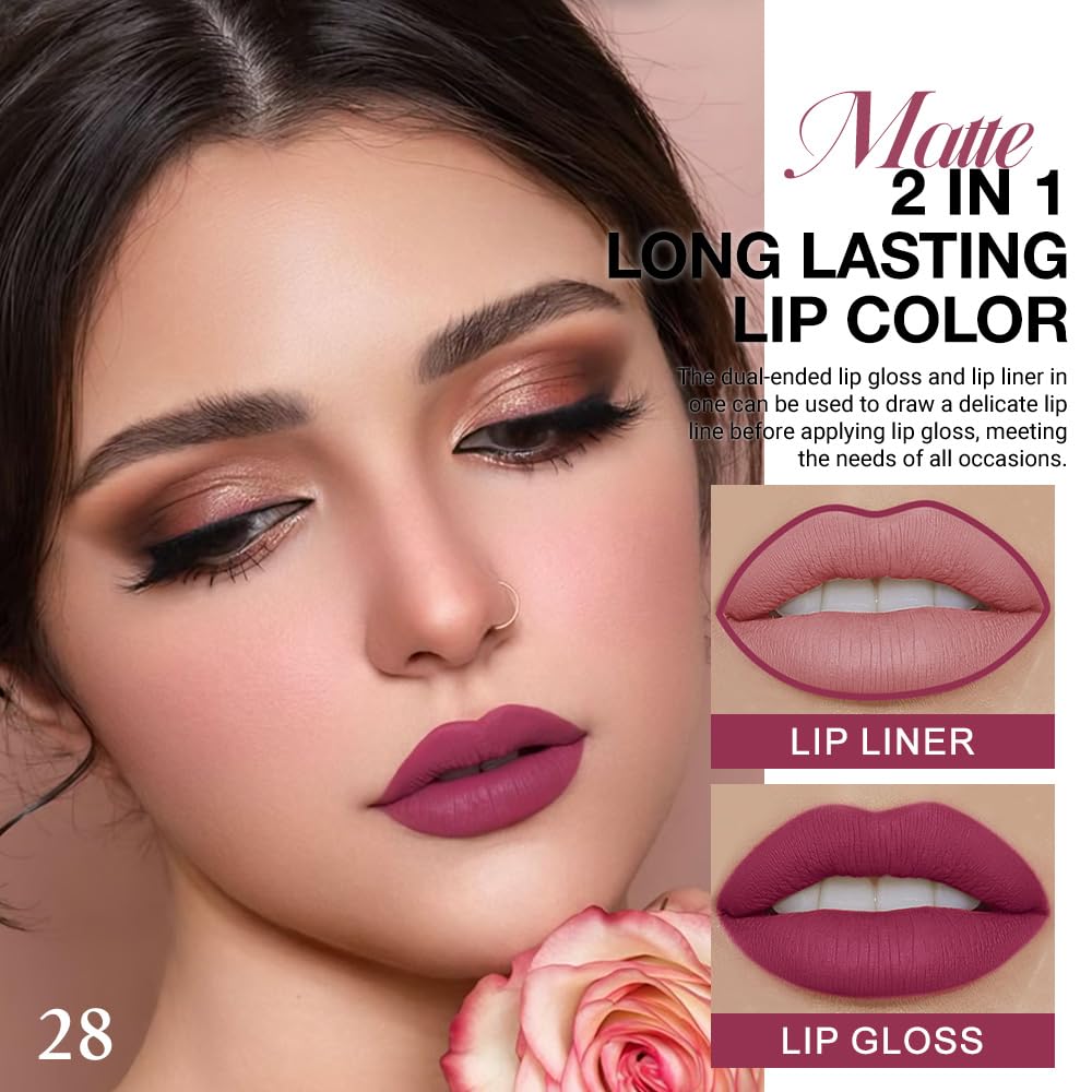 evpct Rose Plum Lip Liner close-up showing dual-ended design