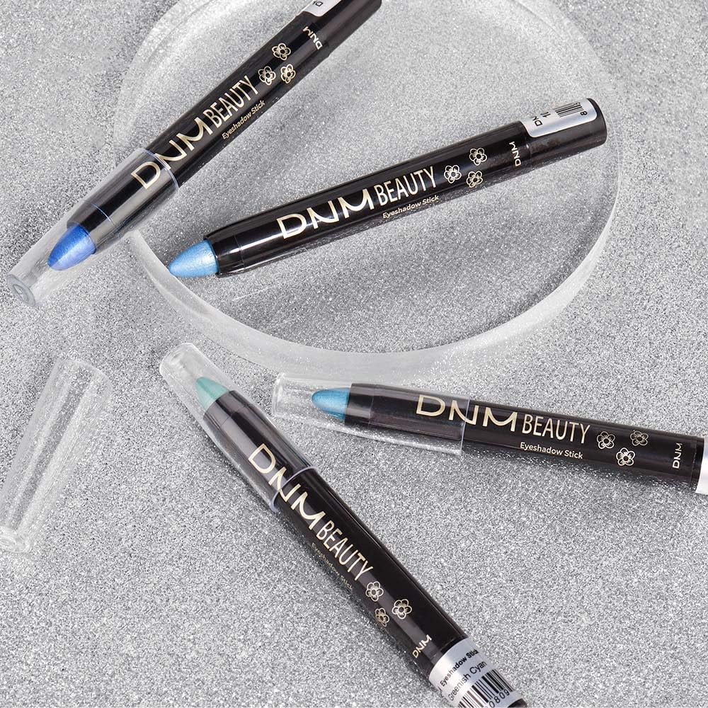 evpct Royal Blue Shimmer Cream Eye Shadow Stick Set displayed on vanity