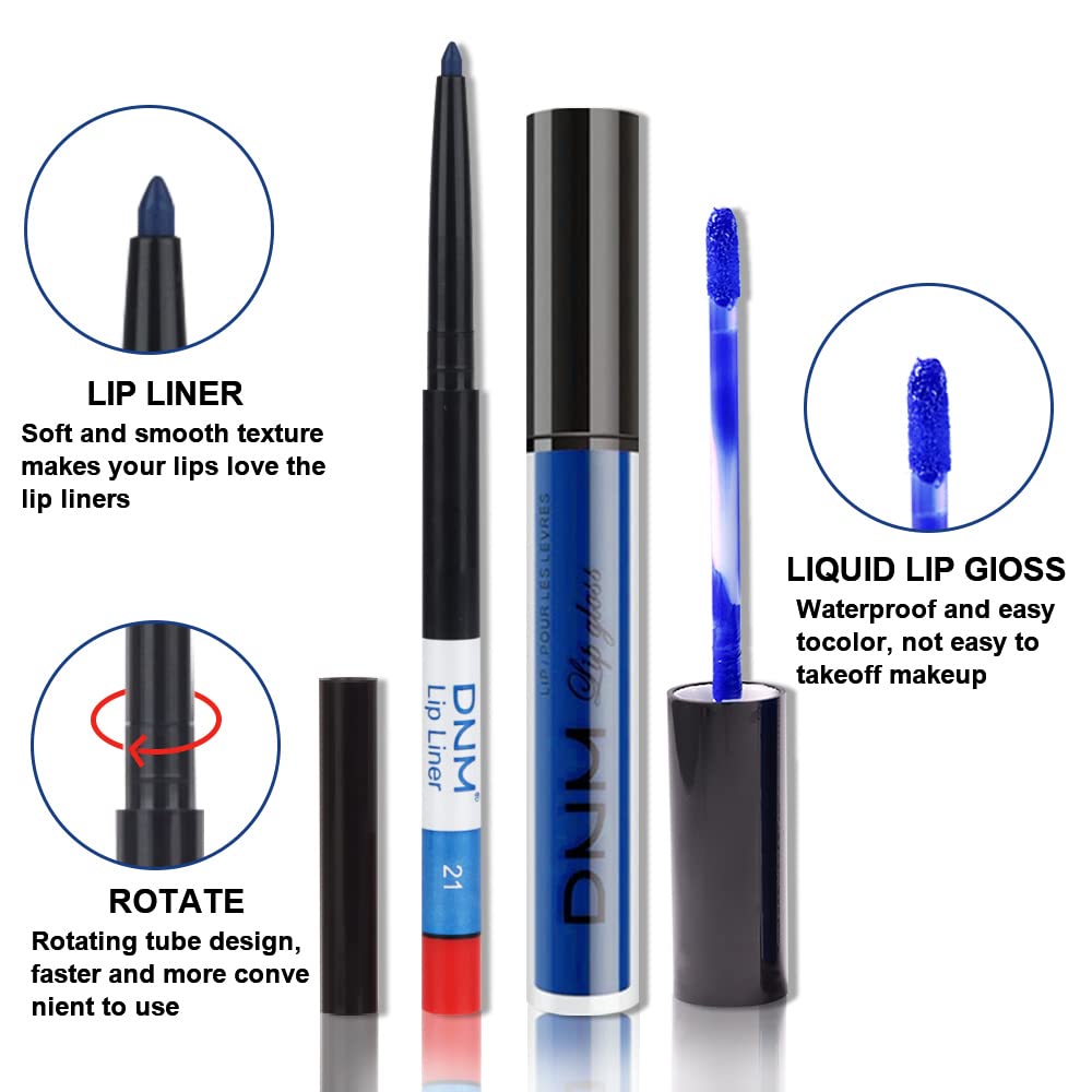 evpct Royal Light Blue Lip Liner pencil with cap