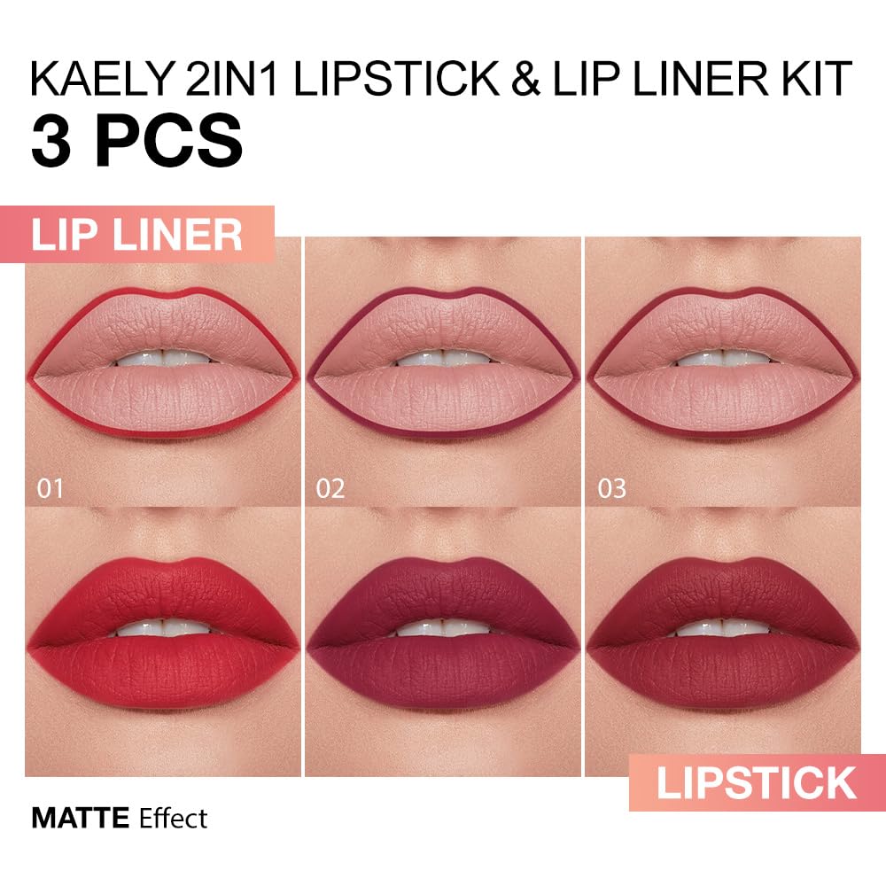 evpct Ruby Dark Wine Red Lipstick Crayon Set packaging