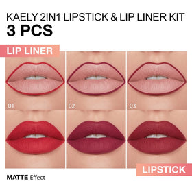 evpct Ruby Dark Wine Red Lipstick Crayon Set packaging
