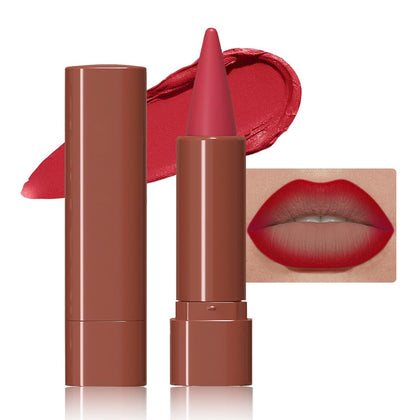 evpct Ruby Red Gradient Matte Lipstick Crayon Set front view