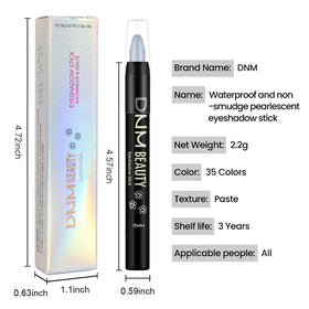 evpct Shimmer Cream Eye Shadow Stick Set displayed with makeup accessories