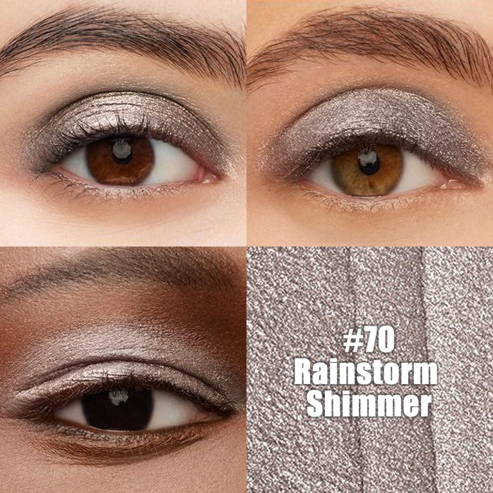 evpct Silver Grey Shimmer Eye Shadow Stick swatch on skin