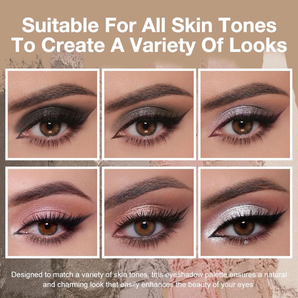 evpct Travel Eye Shadow Palette open view showcasing mirror