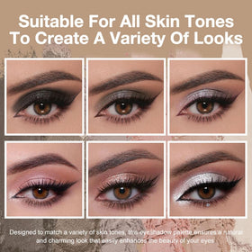 evpct Travel Eye Shadow Palette open view showcasing mirror