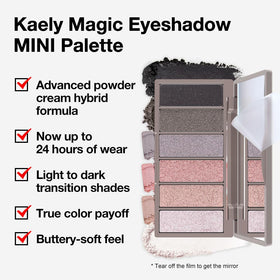 evpct Travel Eye Shadow Palette with applicator brush