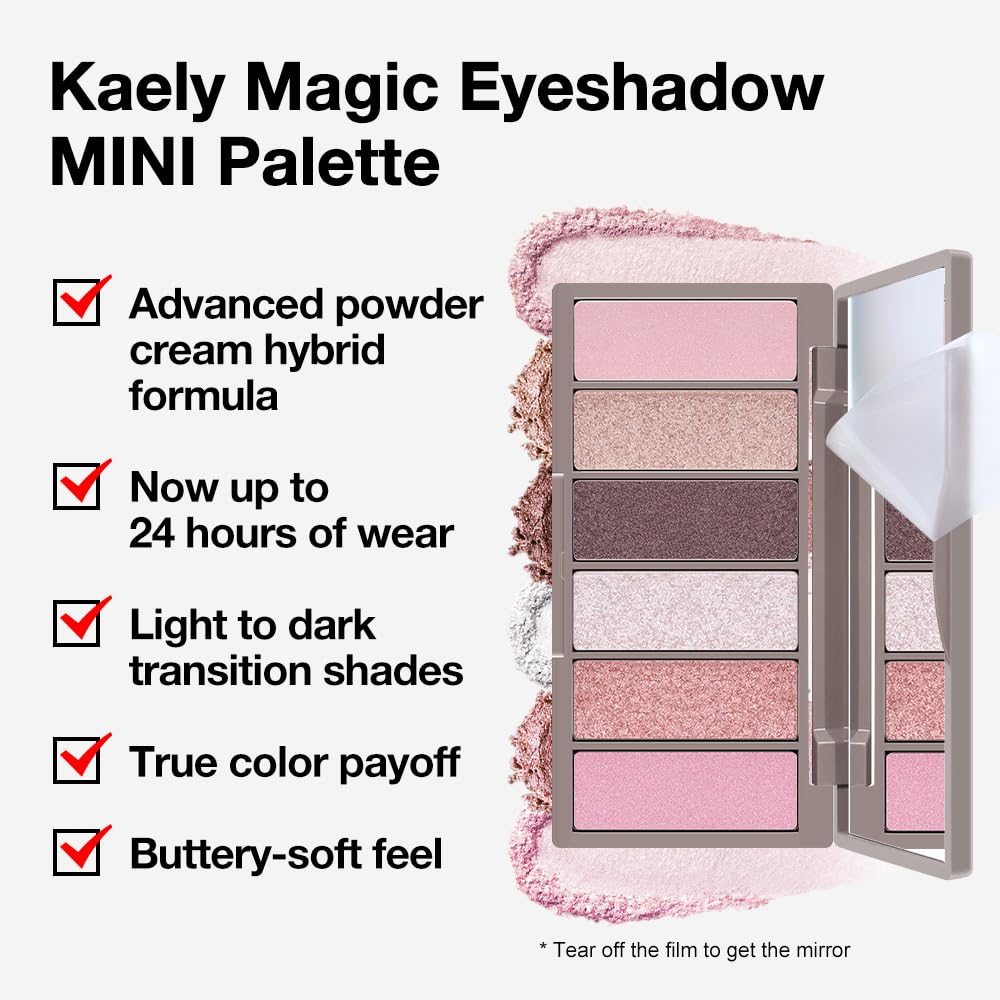 evpct Travel Eye Shadow Palette with makeup brush and applicator