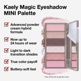 evpct Travel Eye Shadow Palette with makeup brush and applicator