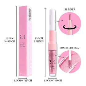 evpct Warm Pink Lip Liner and Lipstick Combo Set packaging