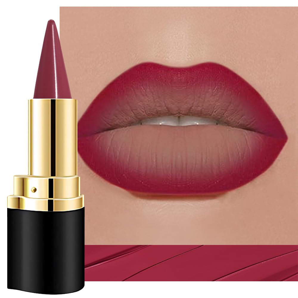 evpct Wine Red Gradient Matte Lipstick Crayon Set front view