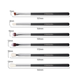 EVRCHGIEA Eye Makeup Brush Set 6 Pcs showing brush bristles