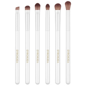 EVRCHGIEA Eye Makeup Brush Set 6 Pcs with wooden handles