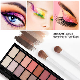 EVRCHGIEA eye makeup brushes in a travel pouch