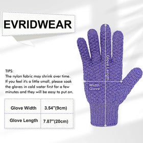 Evridwear Exfoliating Bath Gloves close-up of material