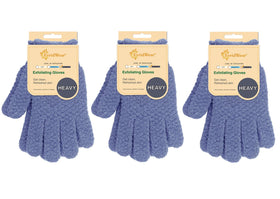 Evridwear Exfoliating Bath Gloves front view in packaging