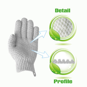 Evridwear Exfoliating Bath Gloves showing texture
