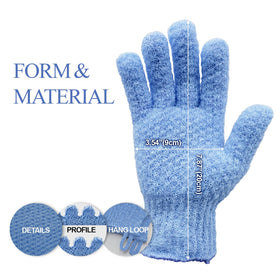 Evridwear Exfoliating Gloves hanging loop detail