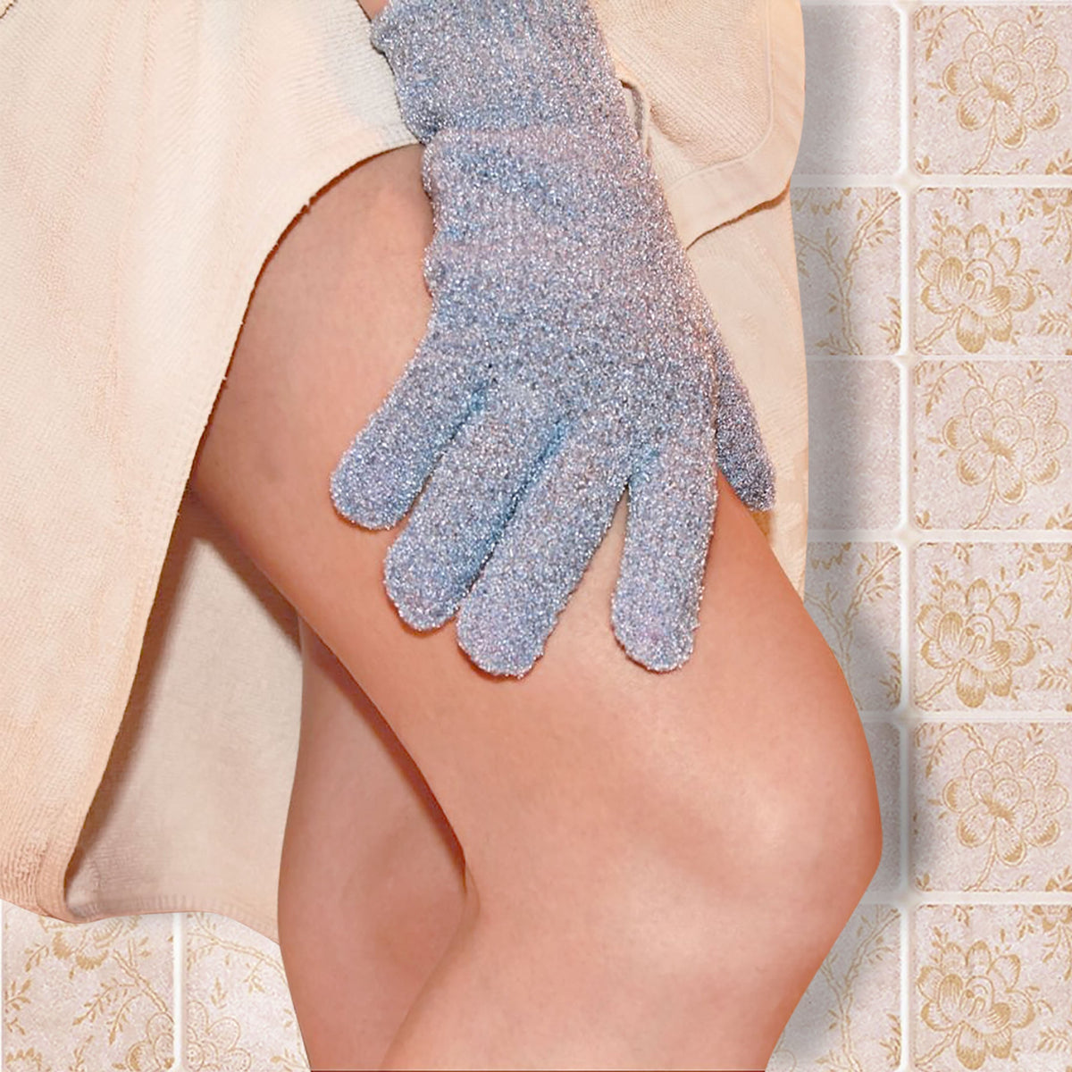 Evridwear Exfoliating Gloves hanging loop for easy drying