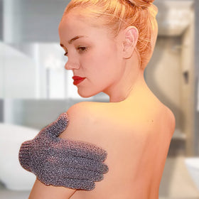 Evridwear Exfoliating Gloves showing dual texture design