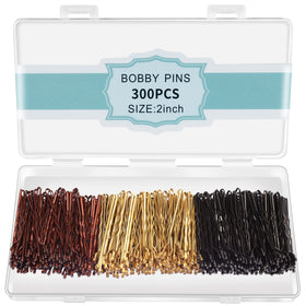 EWAGOA 300 mixed colour hair pins in clear storage box