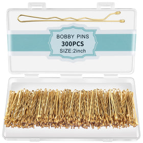 EWAGOA hair pins 300 pack with clear storage box front view