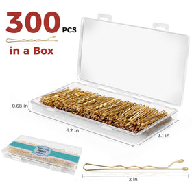EWAGOA hair pins clear storage box open showing contents