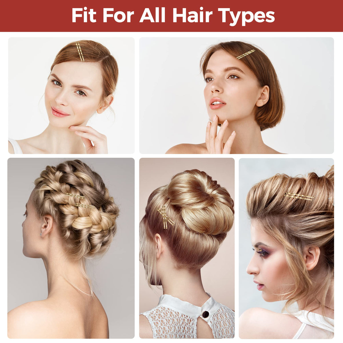 EWAGOA hair pins in use styled in a hairstyle