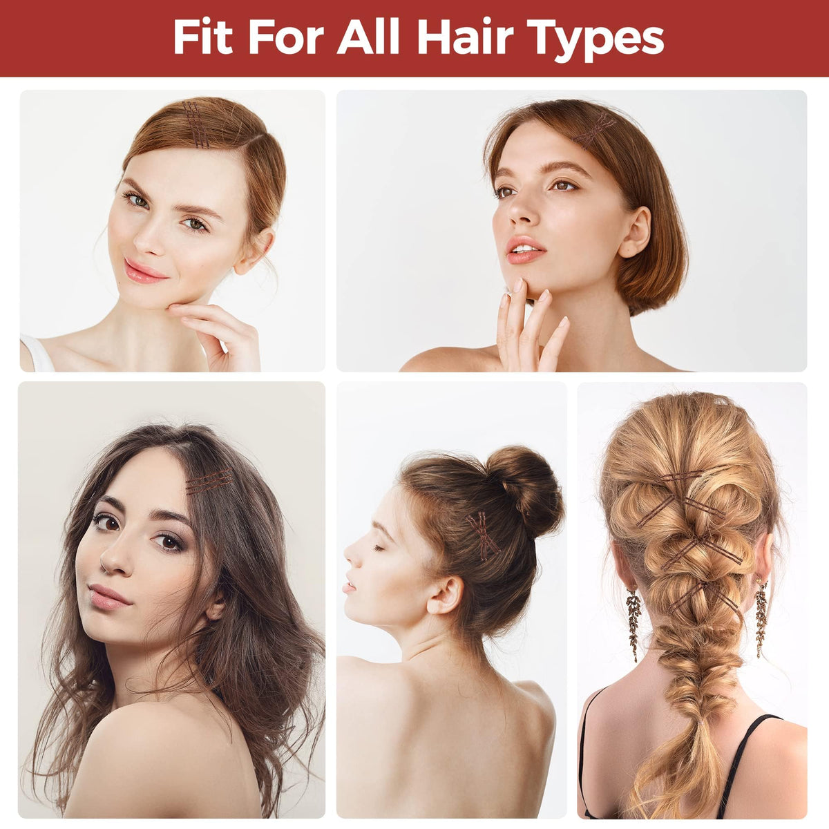 EWAGOA hair pins showing wavy design
