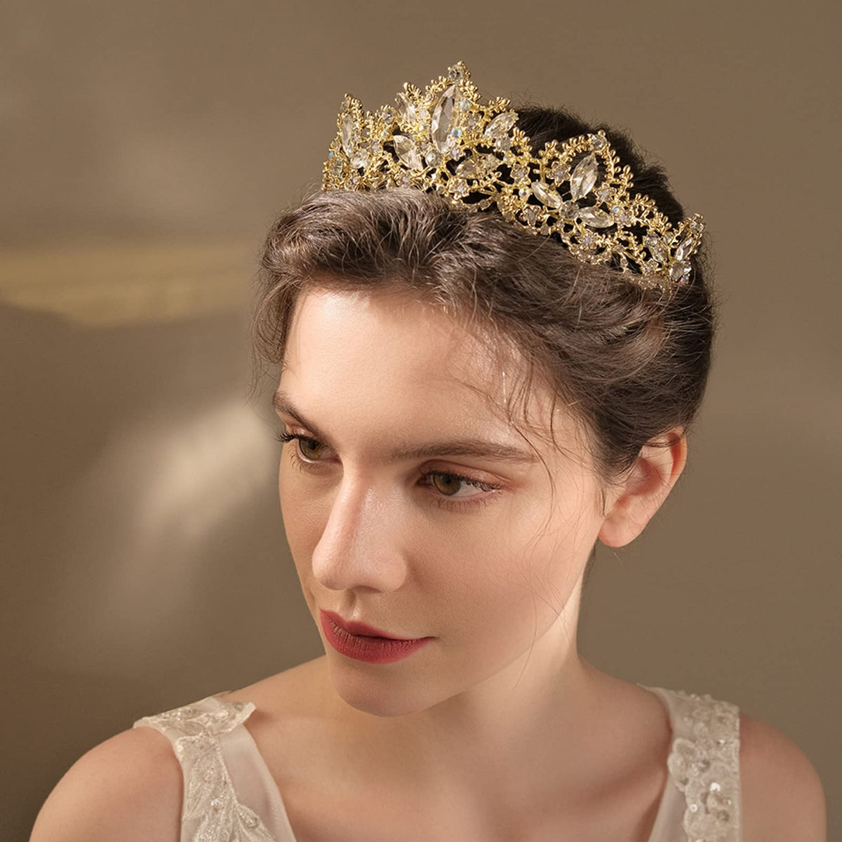 Exacoo Gold Tiara side view showcasing the design