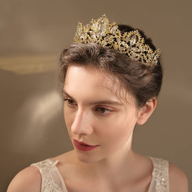 Exacoo Gold Tiara side view showcasing the design