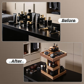 EXIN DECHEN Cologne Organizer close-up of acacia wood finish