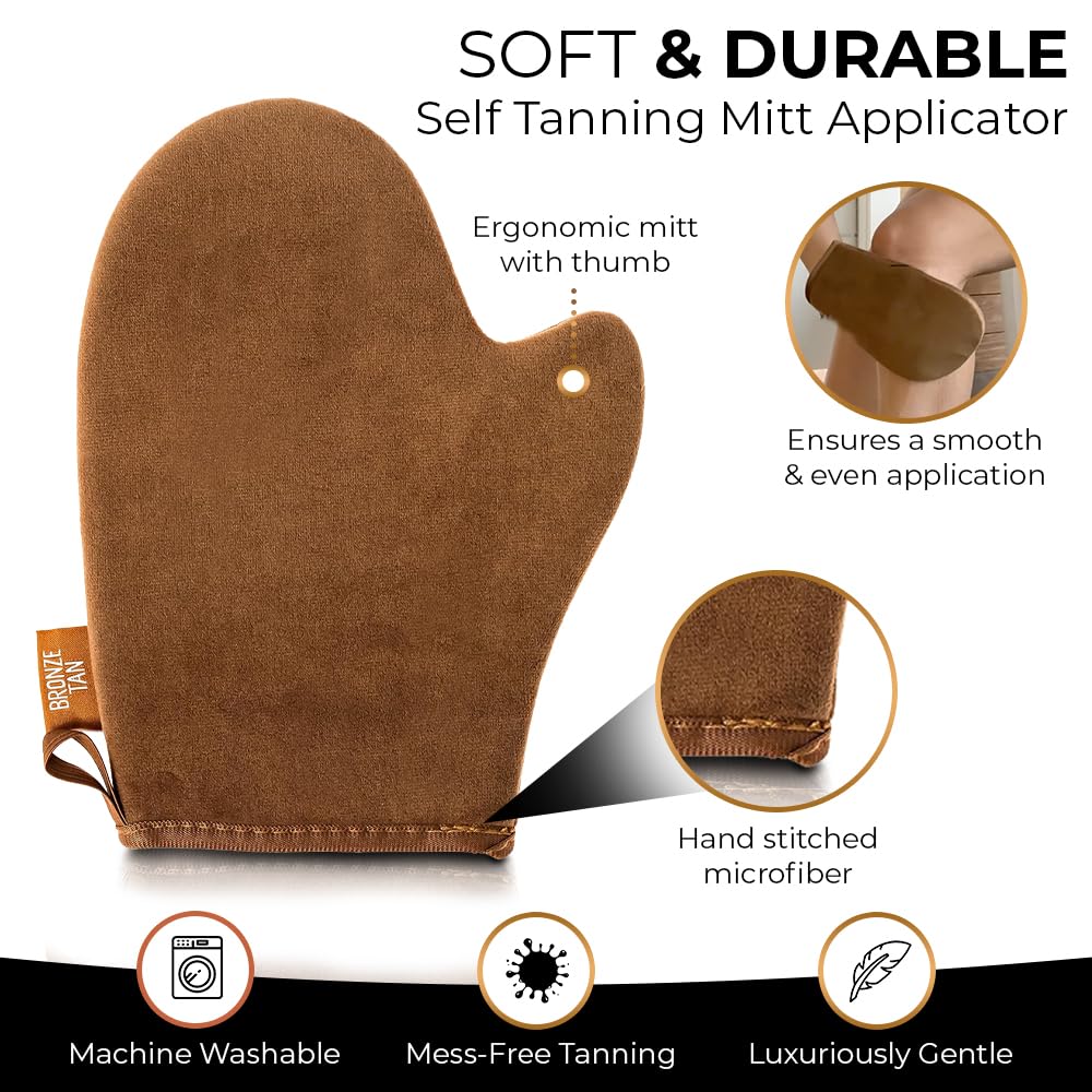 Existing Beauty Self Tanning Mitt with ergonomic thumb design