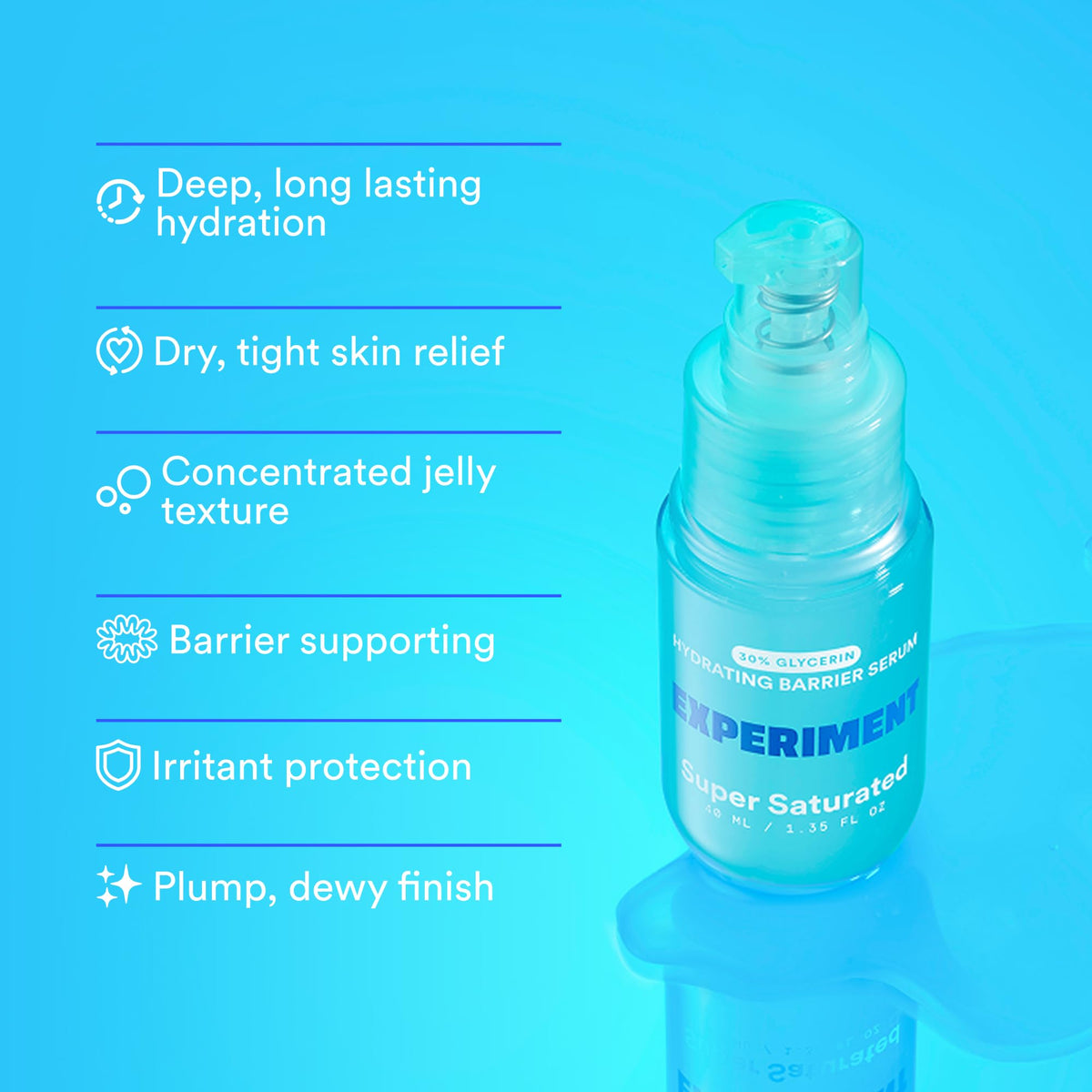 Experiment Ultra Hydrating Barrier Serum with skincare products